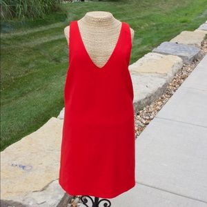 Bright red cutout dress